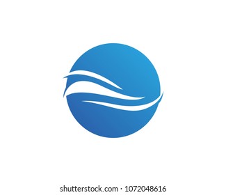 Waves of sea or ocean waves, blue water, splash and gale, vector illustration

