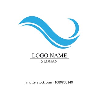 Waves of sea or ocean waves, blue water, splash and gale, vector illustration
