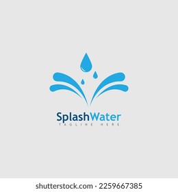 Waves of sea or ocean waves blue water splash and gale vector illustration