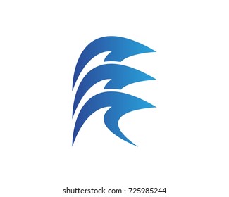 Waves of sea or ocean waves, blue water, splash and gale, vector illustration
