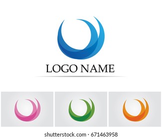 Waves of sea or ocean logo and symbols