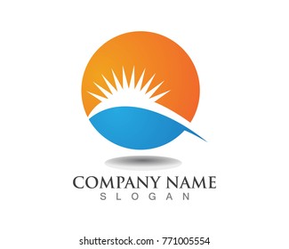 Waves of sea or ocean waves logos