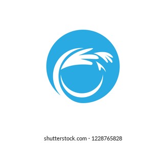 Waves of sea or ocean waves,blue water, splash vector illustration
