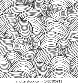 Waves Seamless Border Pattern May Be Stock Vector (Royalty Free ...