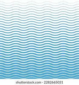 Waves seamless pattern. Abstract background of rounded line. Trendy geometric design.