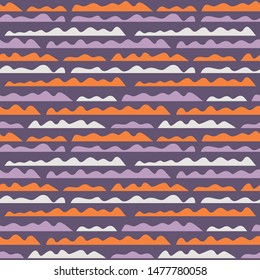 Waves seamless pattern. Abstract geometric backgound. Creative horizontal ornament. Vector illustration. 