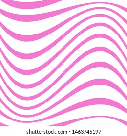 Waves seamless pattern. Abstract geometrical simple background. Creative fashion. Festive pink color.