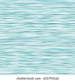 Waves seamless pattern. Hand drawn lines abstract background. Blue stripes texture. Sketch vector illustration