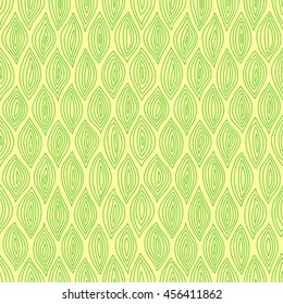 Waves seamless pattern. vector pattern for backgrounds, textile prints, wrapping, wallpapers.  green on yellow