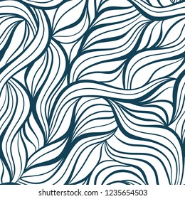 Waves seamless pattern. Vector illustration with sea waves. Sea style souvenirs