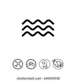 Waves simple icon