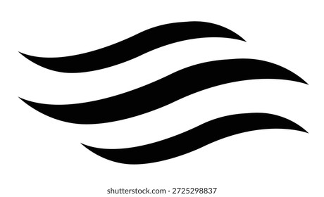 Ilustración vectorial de humo de las olas de un ojo y del pelo fijados en un fondo abstracto de la onda que presenta los Elementos de la naturaleza y los iconos del arte del agua para un patrón creativo del diseño del logotipo