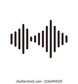 Waves of sound. Waves of rhythm. Wave of volume. Vector.