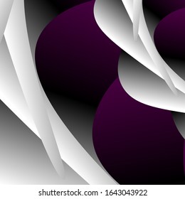 Olas, espiral. Curvas de volumen con superposición y sombra. Marco abstracto moderno y refinado. Antecedentes del cartel, cartel, portada y plantilla de presentación. Ilustración del vector