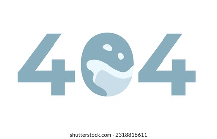 Waves splashing error 404 flash message. Ocean splash. Water sports. Seaside resort. Empty state ui design. Page not found popup cartoon image. Vector flat illustration concept on white background