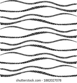 Waves of stripes with a pattern. Background of stripes that are divided into fragments.