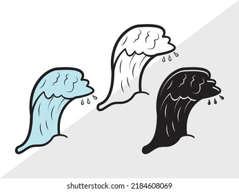 Waves SVG Printable Vector Illustration