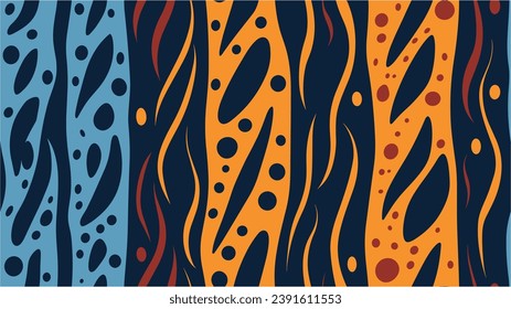 Waves, swirl, twirl pattern. Groovy background. Abstract colorful seamless pattern for textile, clothes. Decorative packaging. Butterfly wings abstract flow wave colors retro.