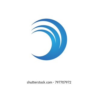 waves template vector icon