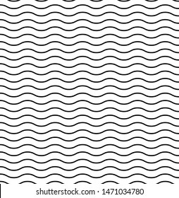 Waves textured vector pattern. Seamless design. Liner background vector illustration ocean. Wavy pattern. EPS 10