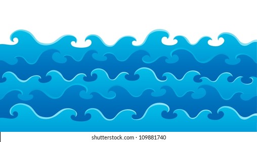 Waves theme image 5 - vector illustration.