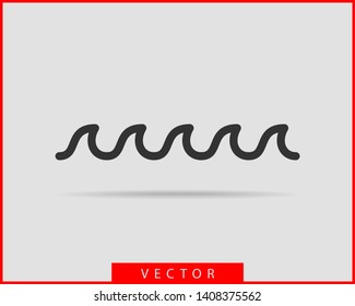Waves vector design. Water wave icon. Wavy lines isolated.