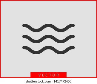 Waves vector design. Water wave icon. Wavy lines isolated.