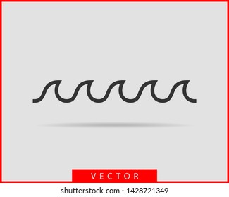 Waves vector design. Water wave icon. Wavy lines isolated.