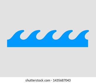 Waves vector design. Water wave icon. Wavy lines isolated.