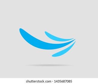 Waves vector design. Water wave icon. Wavy lines isolated.