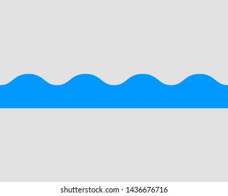 Waves vector design. Water wave icon. Wavy lines isolated.