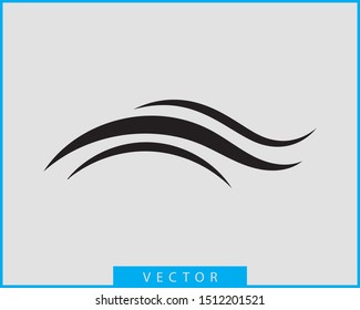 Waves vector design. Water wave icon. Wavy lines isolated.