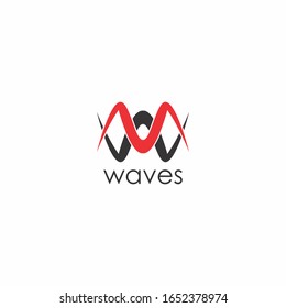 waves vector logo concept design template