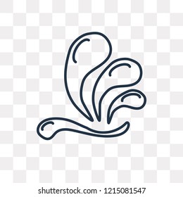 Waves vector outline icon isolated on transparent background, high quality linear Waves transparency concept can be used web and mobile