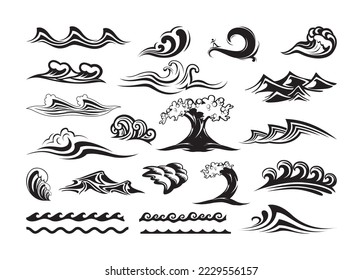 Vector De Ondas Para Impresión, Parte Vectorial De Ondas, Ilustración Vectorial De Ondas