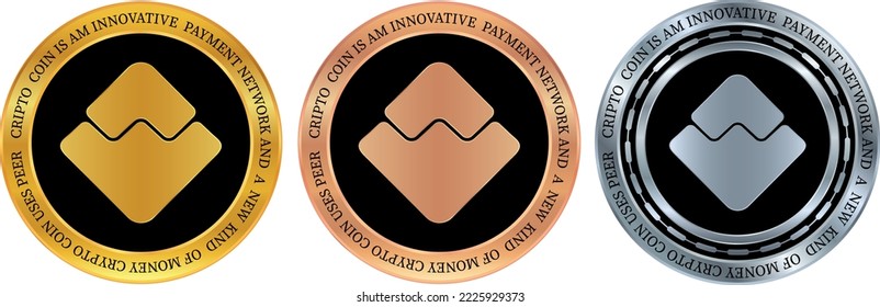 waves virtual currency logo. vector illustrations. 3d illustrations.