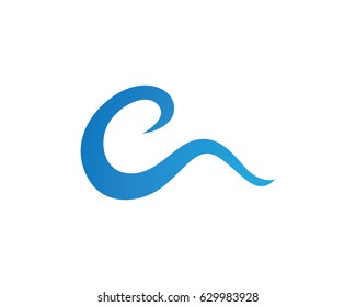 Waves water blue logo