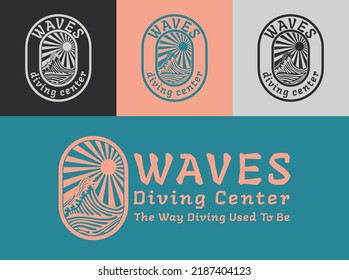 olas de agua con centro de buceo y club de surf aquagym