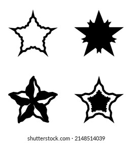 Wavestar Flat Icon Set Isolated On White Background