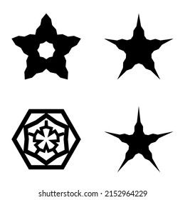 Wavestar Flat Icon Set Isolated On White Background