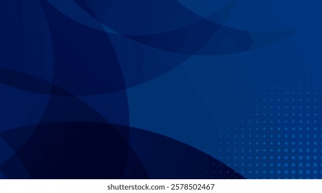 Wavey Dark Blue Abstract Background for Presentations and branding with Overlapping Layers 