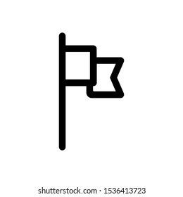 Wavey flag icon isolated on white background. Flag symbol modern, simple, vector, icon for website design, mobile app, ui. Vector Illustration