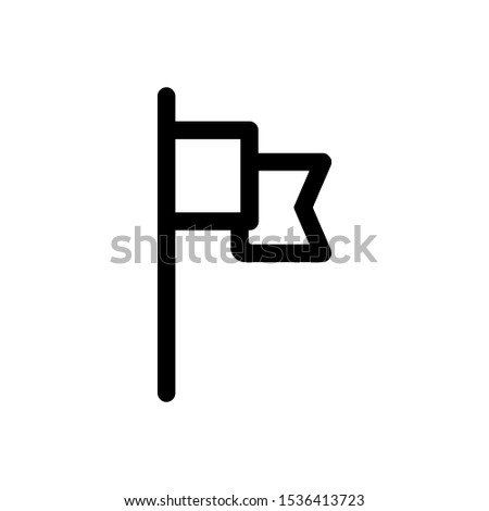 Wavey flag icon isolated on white background. Flag symbol modern, simple, vector, icon for website design, mobile app, ui. Vector Illustration