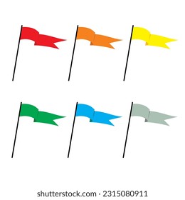 Wavin flag in various colour can use to element of your design or to celebrate many event