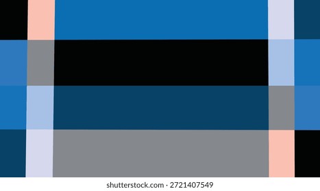 Ondeando la Ilustración vectorial 3d que presenta un fondo geométrico abstracto con cuadrados azules y Elementos de diseño rojos como Anuncio de la bandera nacional para los Países Bajos o Luxemburgo