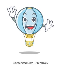 Waving air balloon character cartoon