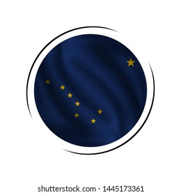 Waving Alaska flag, the flag of Alaska, vector illustration