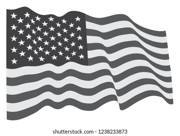 Waving American flag