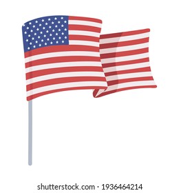 waving american flag nationalism isolated