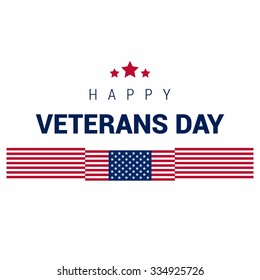 waving American flag with typography. Happy Veterans Day. November 11th, United state of America, U.S.A veterans day design. Beautiful USA flag Composition. veterans Day poster design